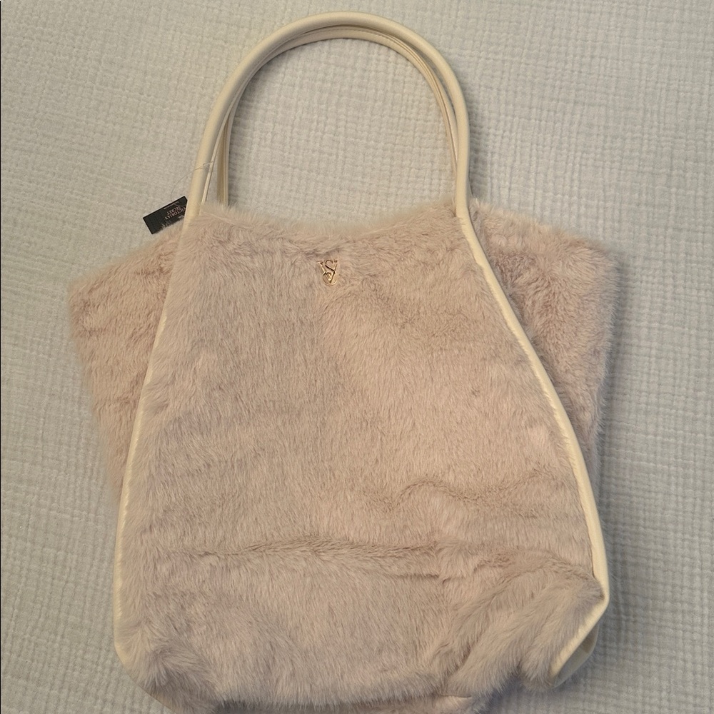 NWT Victoria's Secret Faux Fur Tote Bag - Picture 5 of 13